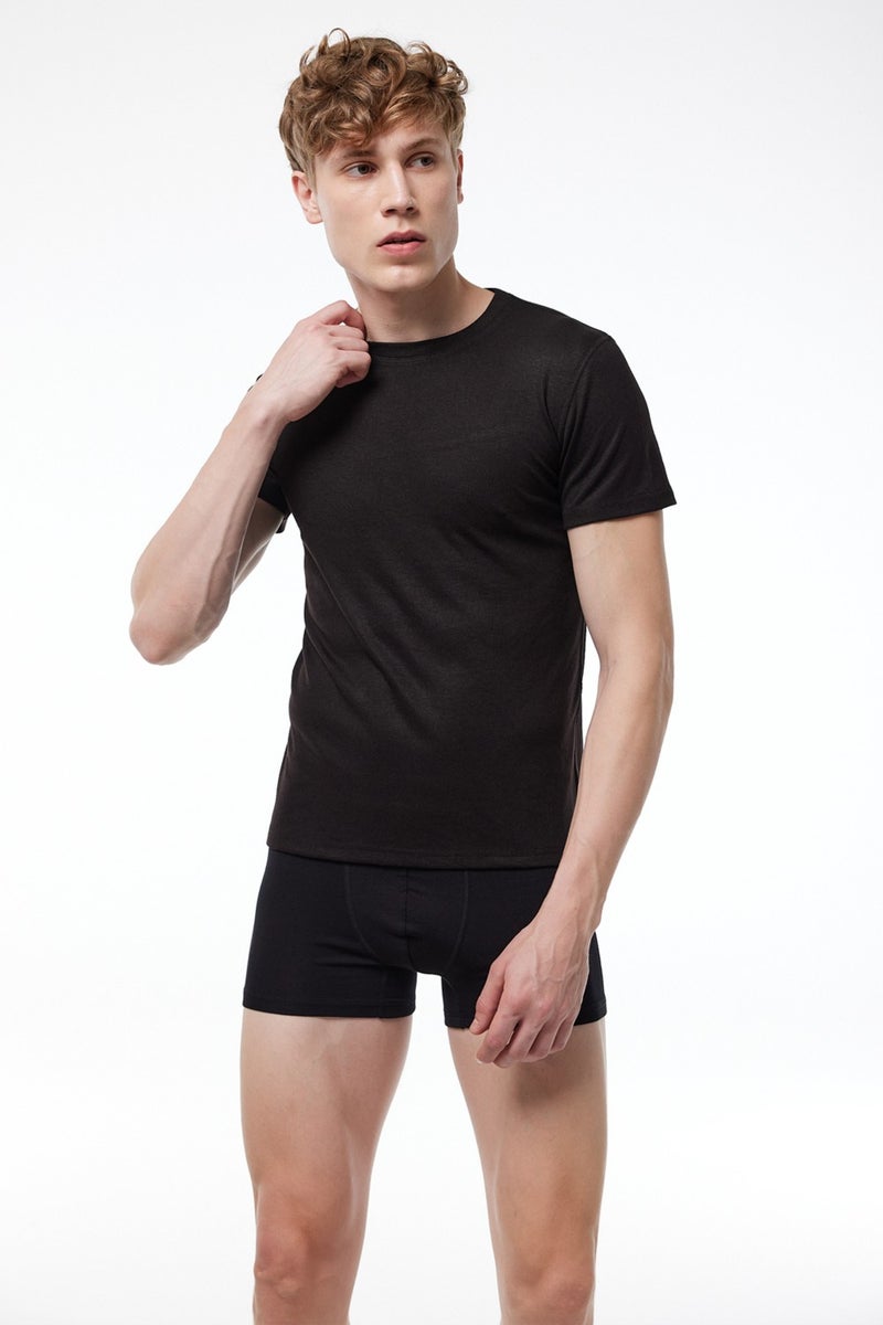 Malabadi Men's Thermal Underwear Round Neck Short Sleeve Top 606  - Image 2
