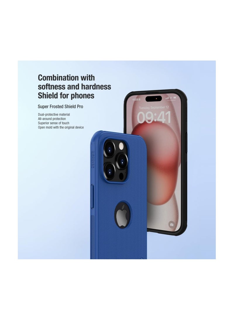 Nillkin Super Frosted Shield Pro Series Cover Case Designed For Apple iPhone 15 Pro Max (With Logo Cutout) - Black - Image 5