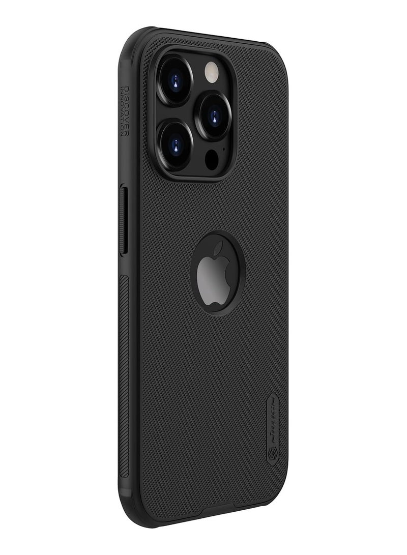 Nillkin Super Frosted Shield Pro Series Cover Case Designed For Apple iPhone 15 Pro Max (With Logo Cutout) - Black - Image 4