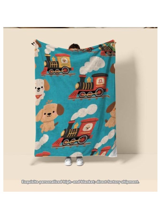 عام بطانية رقيقة من الفانيلا (دافئة ومريحة، ومناسبة للنوم واستخدام الألعاب وإزالة الغبار ومقاومة للرمل) 150 سم * 200 سم - 875 - Image 3