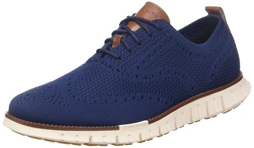 Cole Haan Mens Zerogrand Remastered Stitchlite Wing Tip Oxford, Marine Blue/Ivory, 9-W US - Image 1
