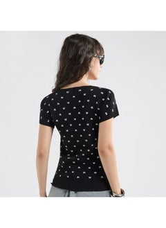 FAV Textured Square Neck T-shirt with Short Sleeves  - Image 3