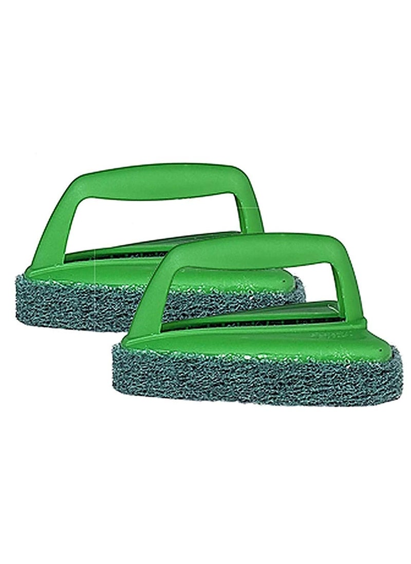 Scotch Brite ScotchBrite Fibre Bathroom Scrubber Brush Green Pack of 2 