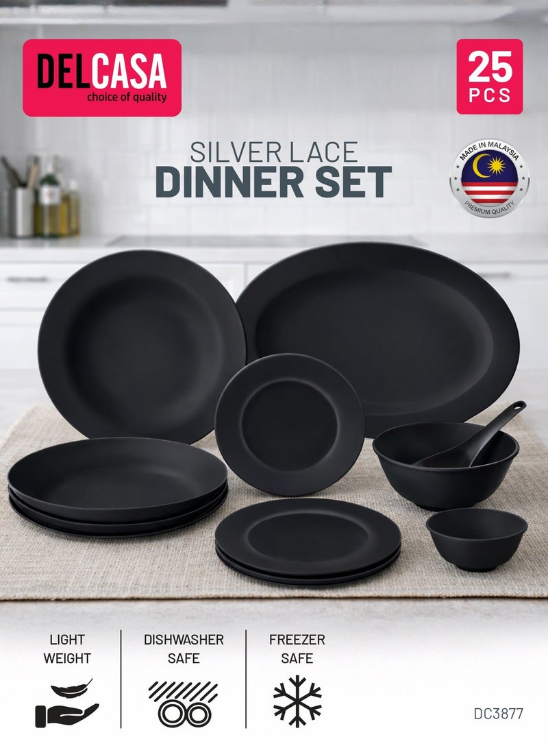 Delcasa Melamine ware 25Pcs Dinner Set Made in Malaysia - Image 1