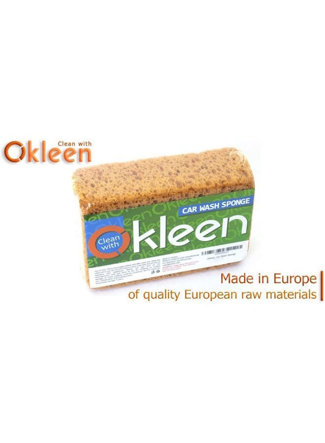 Okleen Car Wash Sponge. Made in Europe. 7.9x5.1x2.8 inches. Large Sponge for Auto, Truck, Motorcycle, Bike Washing. Boat Bail Sponge - Image 2