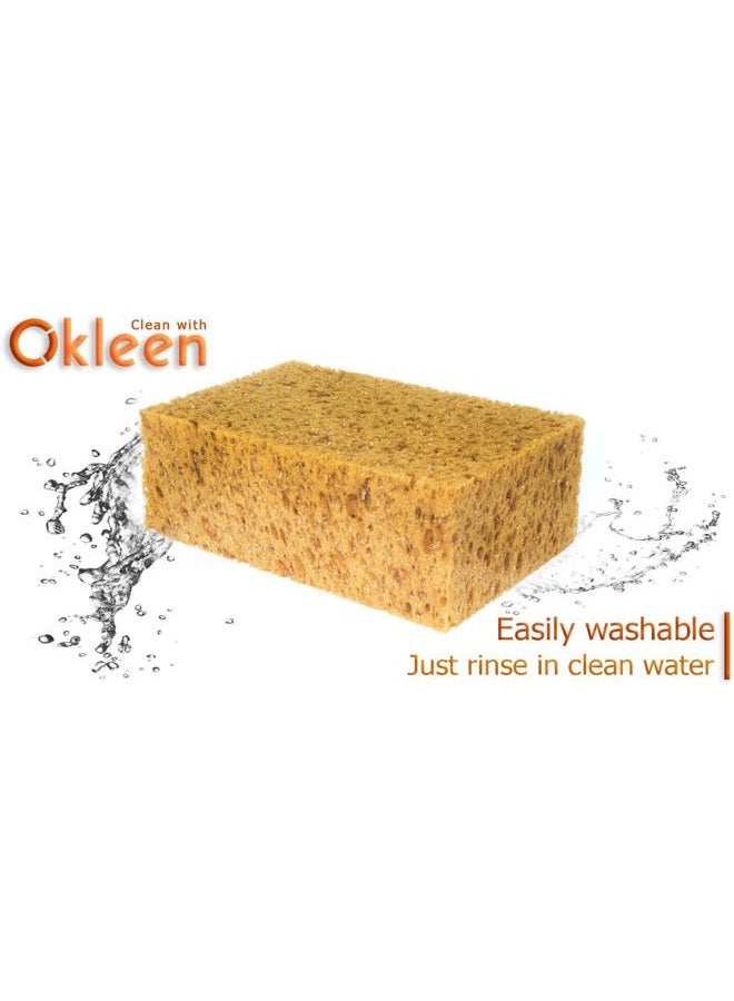 Okleen Car Wash Sponge. Made in Europe. 7.9x5.1x2.8 inches. Large Sponge for Auto, Truck, Motorcycle, Bike Washing. Boat Bail Sponge - Image 3
