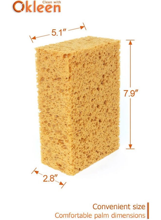 Okleen Car Wash Sponge. Made in Europe. 7.9x5.1x2.8 inches. Large Sponge for Auto, Truck, Motorcycle, Bike Washing. Boat Bail Sponge - Image 4
