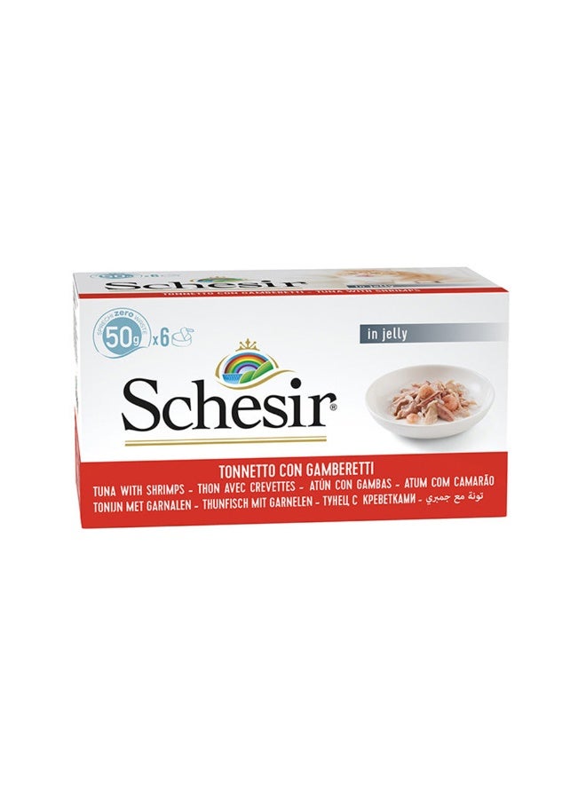 Schesir Tuna With Prawns Cat Food - 50g - Pack of 6