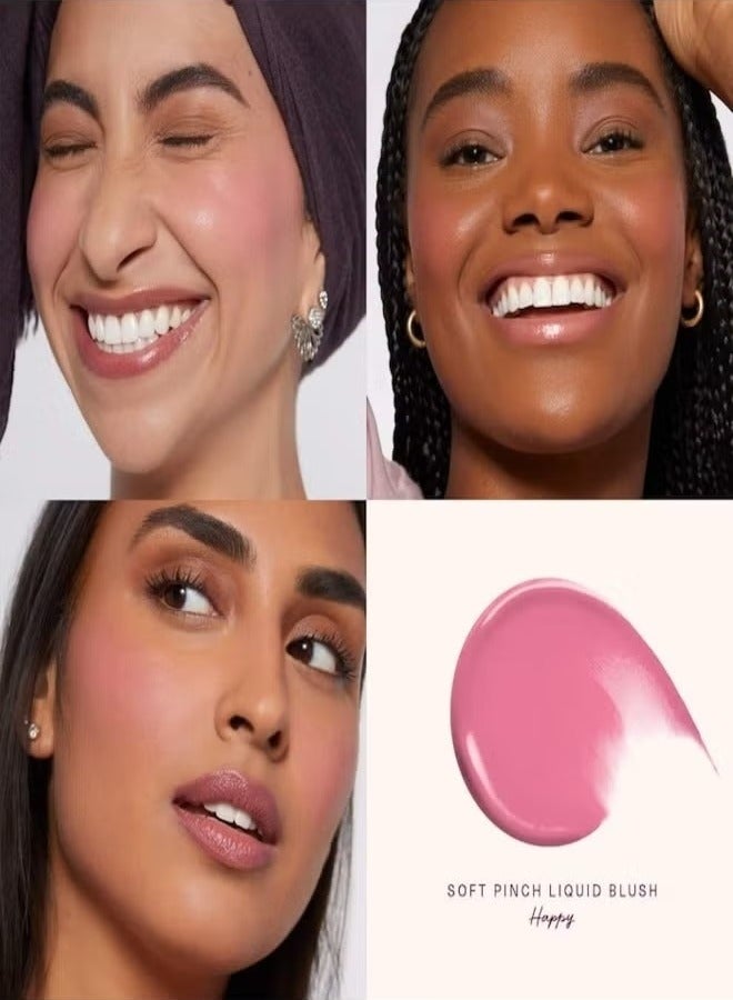 Rare Beauty Soft Pinch Liquid Blush – "Happy" (Dewy Cool Pink, 7.5ml) | Weightless, Long-Lasting, Buildable Liquid Blush for a Natural, Radiant Glow - Image 2