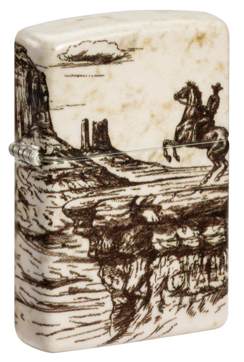 Zippo Wild West Scene Design 540 Color Pocket Lighter - Image 2