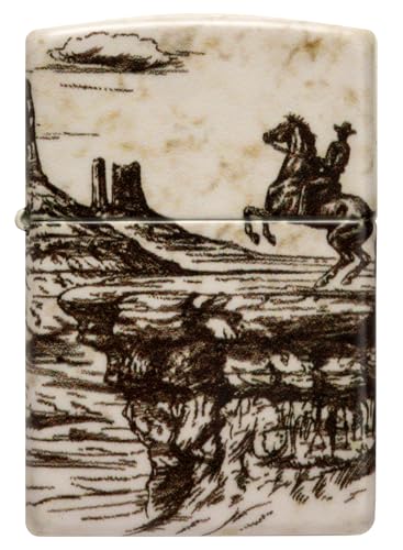 Zippo Wild West Scene Design 540 Color Pocket Lighter - Image 3