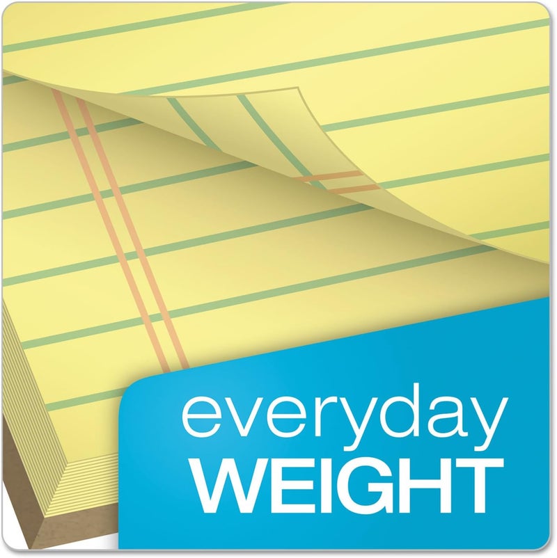 TOPS The Legal Pad Writing Pads, 8-1/2" x 14", Canary Paper, Legal Rule, 50 Sheets, 12 Pack (7572) - Image 3