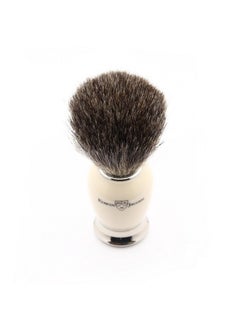 Edwin Jagger Edwin Jagger S81M587AMZ Imitation Ivory & Nickel Classic Shaving Set with Pure Badger Shaving Brush and Mach 3 Razor for Shaving Cream or Soap for Men  - Image 3