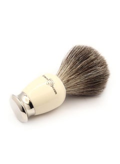 Edwin Jagger Edwin Jagger S81M587AMZ Imitation Ivory & Nickel Classic Shaving Set with Pure Badger Shaving Brush and Mach 3 Razor for Shaving Cream or Soap for Men  - Image 5