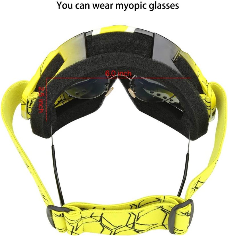 JAMIEWIN Motocross Goggles for ATV, Dirt Bike, Motorcycle, UTV & MX - Offroad Riding Goggles with Anti UV, Dustproof & Anti Fog Protection for Men, Women, Youth & Kids - Image 4