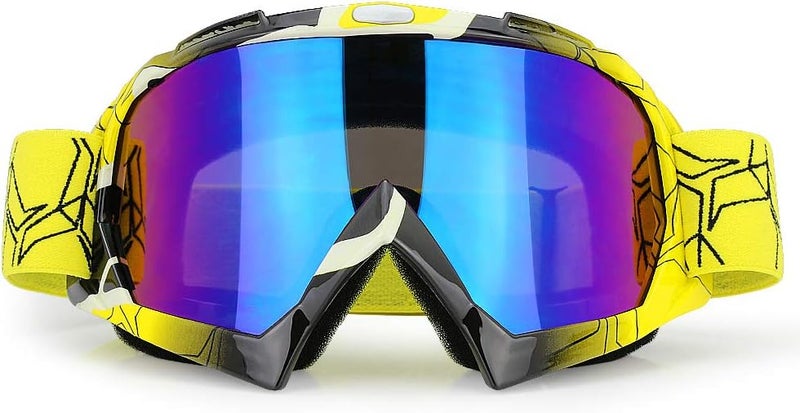 JAMIEWIN Motocross Goggles for ATV, Dirt Bike, Motorcycle, UTV & MX - Offroad Riding Goggles with Anti UV, Dustproof & Anti Fog Protection for Men, Women, Youth & Kids - Image 1