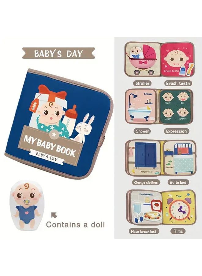 Soft Cloth Books For Babies Day Interactive Quiet Activity Toy With Fruits Vegetables Illustrations - Image 1