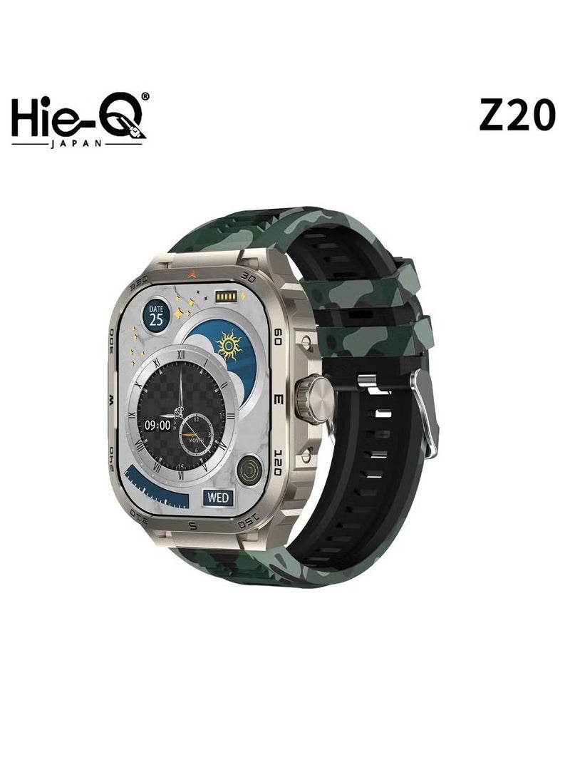 Hie-Q Z20 Smart Watch - Fitness Tracker, Heart Rate Monitor, Sleep Tracker, Waterproof Smartwatch with Touchscreen Display, Pedometer, Call & Message Notifications, Stylish Design for Active Lifestyles - Image 1