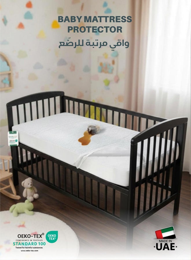 Cotton Home Premium Terry  Waterpoof Baby Matress protector 60x120+15cm - Image 1