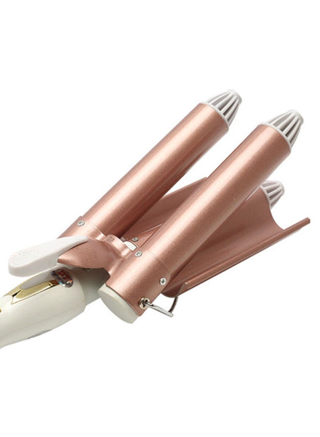 NIBEMINENT Egg Roll Water Corrugated Curling Iron Rose Gold/White 33.5x8.6cm - Image 3
