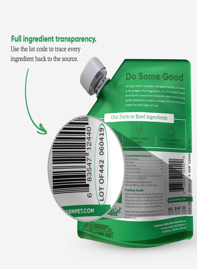 Open Farm مرق عظام الديك الرومي من أوبن فارم هومستيد، مُكمّل غذائي للكلاب والقطط - 12 أونصة - Image 4