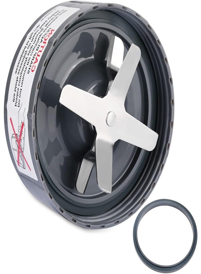 BRENSTEN Replacement Extractor Blade for Nutri Bullet 600w/900w Blade Series - Premium Stainless Steel Blade With One Extra Silicone O-Ring Rubber Gaskets Blender Replacement Parts 1-Pack - Image 1