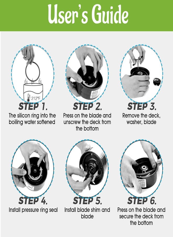 BRENSTEN Replacement Extractor Blade for Nutri Bullet 600w/900w Blade Series - Premium Stainless Steel Blade With One Extra Silicone O-Ring Rubber Gaskets Blender Replacement Parts 1-Pack - Image 5