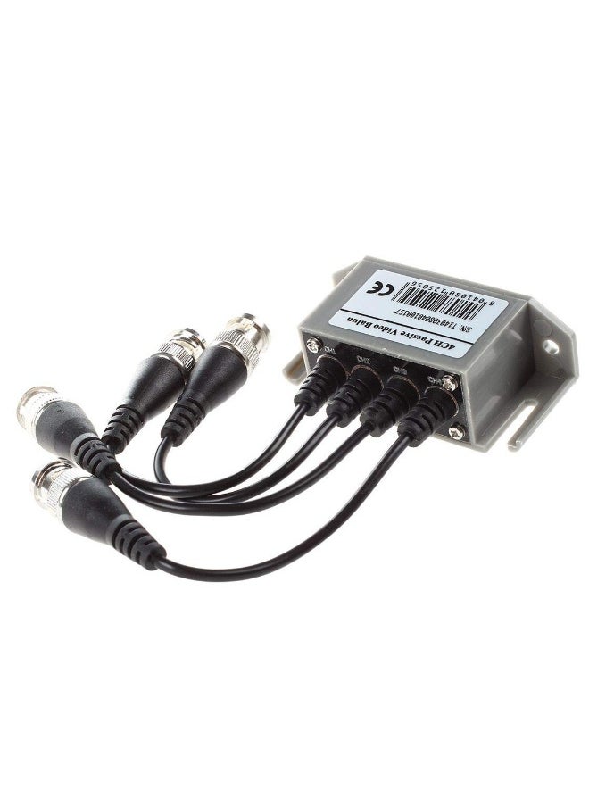 Generic - 4 Channel Passive UTP Video Balun for CCTV BNC Male to RJ45 CAT5 Connection - Image 1