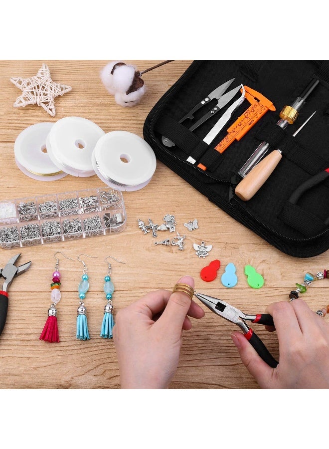 HASTHIP® Jewelry Making Supplies Kit with Tools and Portable Case, Complete DIY Bead Craft Supplies for Bracelet, Necklace, Earring Making, Jewelry Crafting Starter Set for Kids & Adults - Image 5