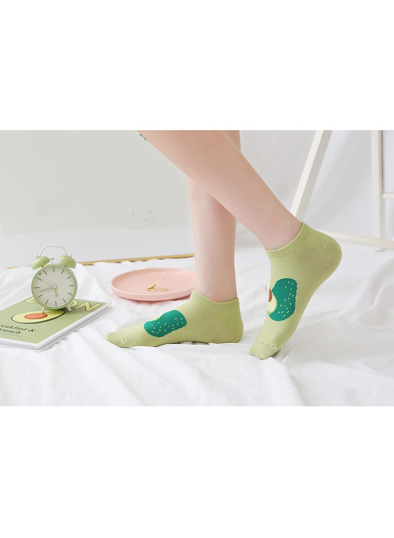 Fruit Embroidered Ankle Socks, Women's Funny Low Cut Novelty Patterned Funny Low Cut Ankle Socks, Multipacks Socks for Women, Lady, Girls (6 Pack) - Image 4