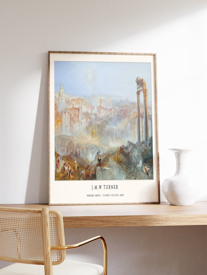 TNESSENTIAL William Turner Exhibition Art Print, Modern Rome Painting, Office Decor - Image 1