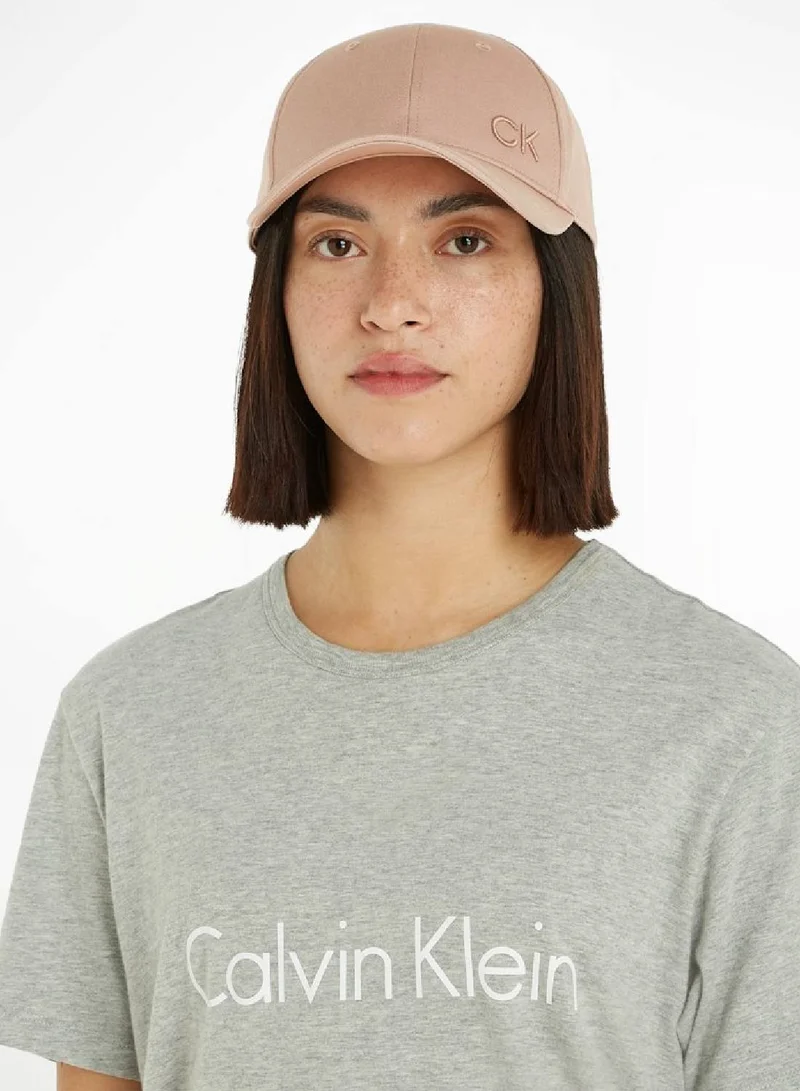 CALVIN KLEIN Women's CK Cotton Cap - Cotton, Beige