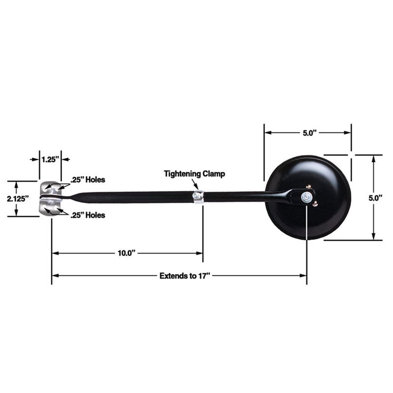 CIPA 49704, 5" Round CJ2A, CJ3A, CJ3B, CJ5, CJ6" , Black, 1 Count (Pack of 1) - Image 5