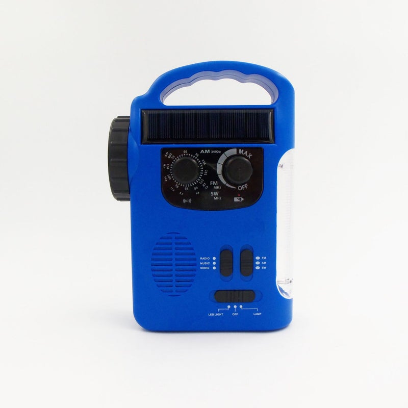 راديو شحن يدوي بالطاقة الشمسية متعدد القنوات مع ضوء قراءة LED وفتحة بطاقة TF - Image 1