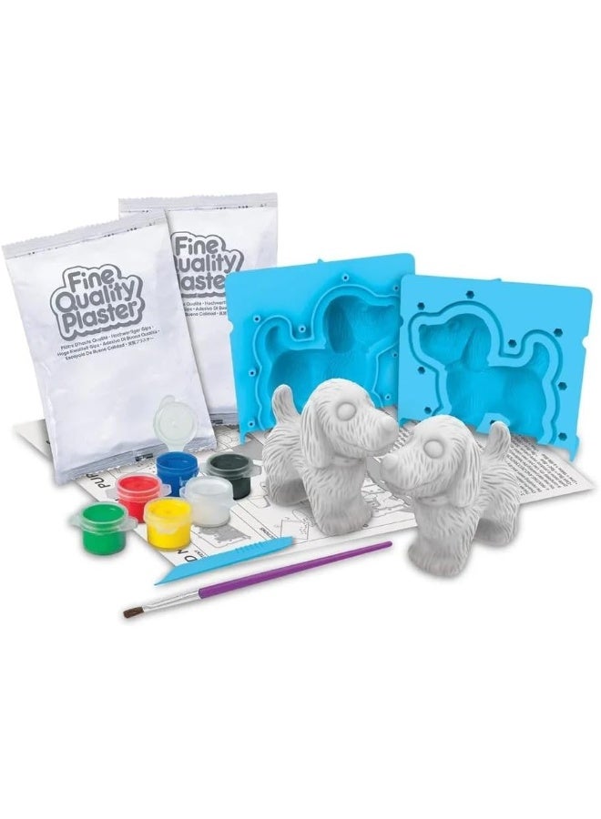 4M Mould & Paint Puppy Dogs Kit – DIY Plaster Cast & Paint 3D Puppy Magnets & Badges for Kids Ages 5+ | Includes Mould, Plaster, Paint Strip, Magnets & Pins | STEM Craft Fun / Model 00-04784 - Image 2