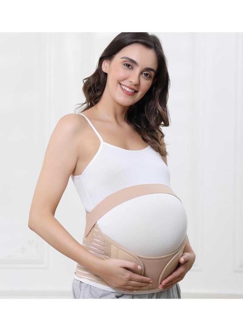 Kimaya Recommended Maternity Belt - Care Breathable Abdomen Support and Pelvic Support - Comfortable Belly Band for Pregnancy 3-in-1 Maternity Support Belt for Back Pain Relief, Premium Pregnancy Belt (Beige, XL) - Image 4