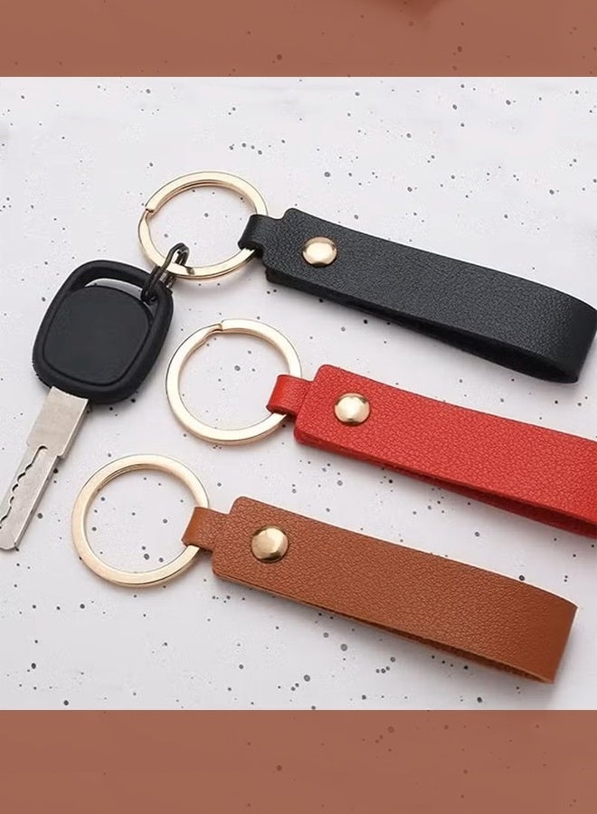 5 Pcs Leather Car Keychains - Stylish Key Holders for Men (Multicolor) - Image 4