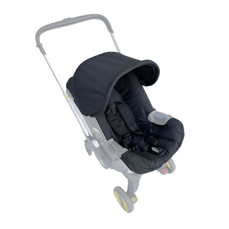 AICTIMO Seat Cushion Changing Kits Clothes, Sun Shade, Stroller Canopy Compatible with Doona Car Seat & Stroller (Black) - Image 1
