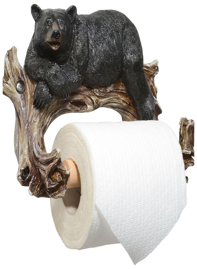 BLACK FOREST DECOR Relaxing Bear Toilet Paper Holder - Lodge Bathroom Accessory, Polyresin, Bathroom Hardware, 8" W x 3.75" D x 5.5" H - Image 4