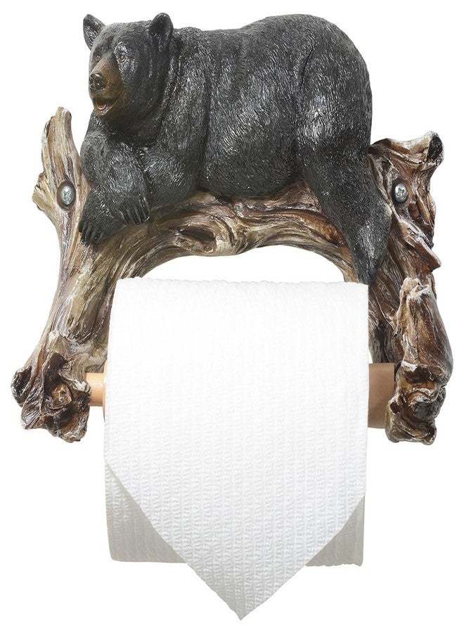 BLACK FOREST DECOR Relaxing Bear Toilet Paper Holder - Lodge Bathroom Accessory, Polyresin, Bathroom Hardware, 8" W x 3.75" D x 5.5" H - Image 5