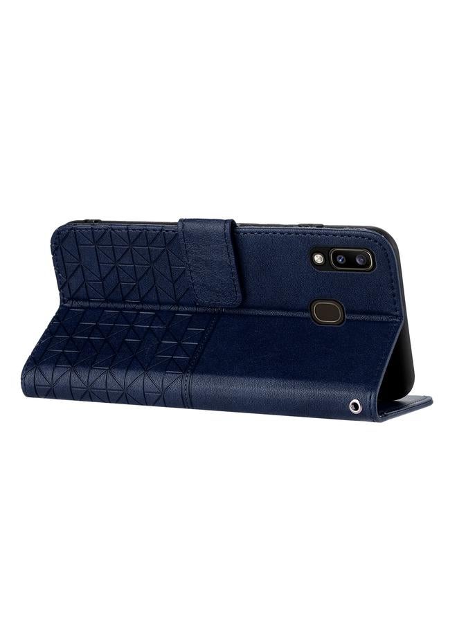 اس-توب جراب لهاتف Samsung Galaxy A40 مصنوع من الجلد بملمس معيني مع حبل تعليق - Image 3