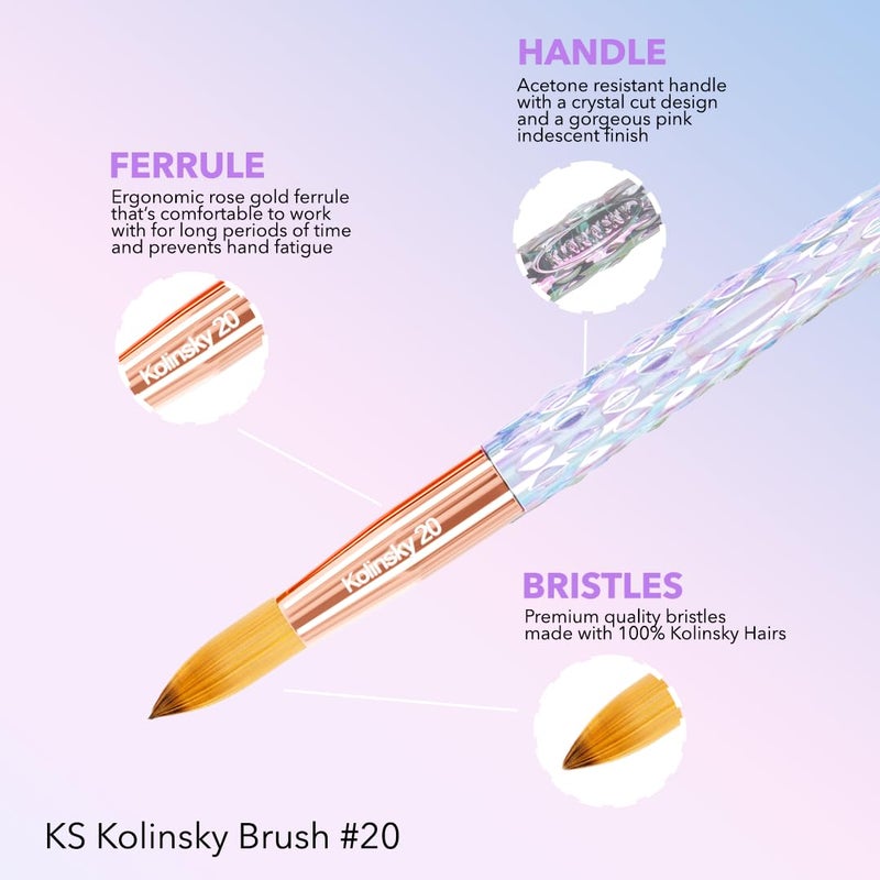 Kiara Sky Professional Nails Acrylic Brush (#8) - Image 2