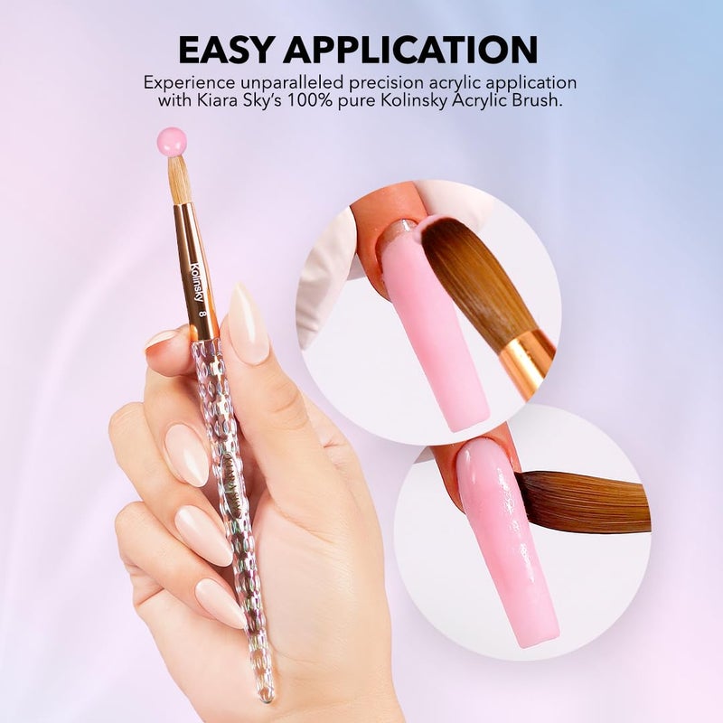 Kiara Sky Professional Nails Acrylic Brush (#8) - Image 3