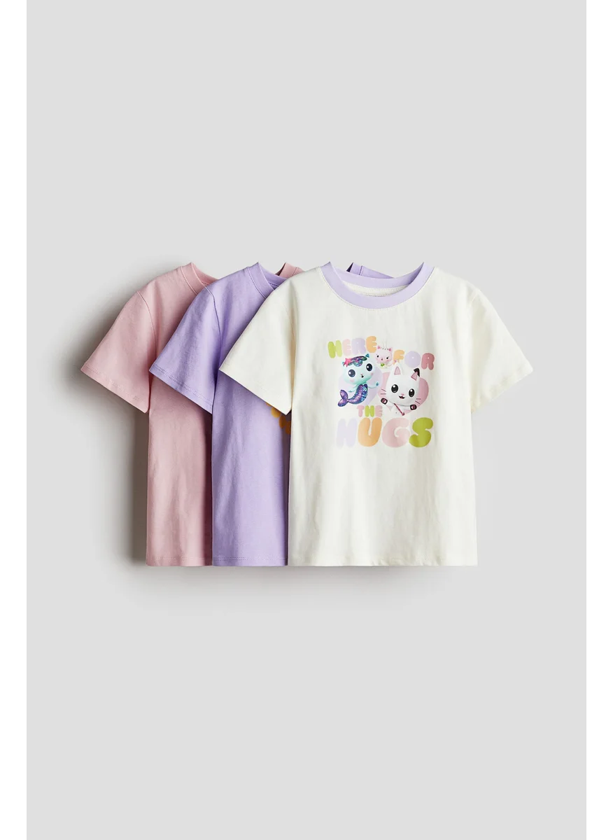 H&M 3-Pack Printed Jersey Tops