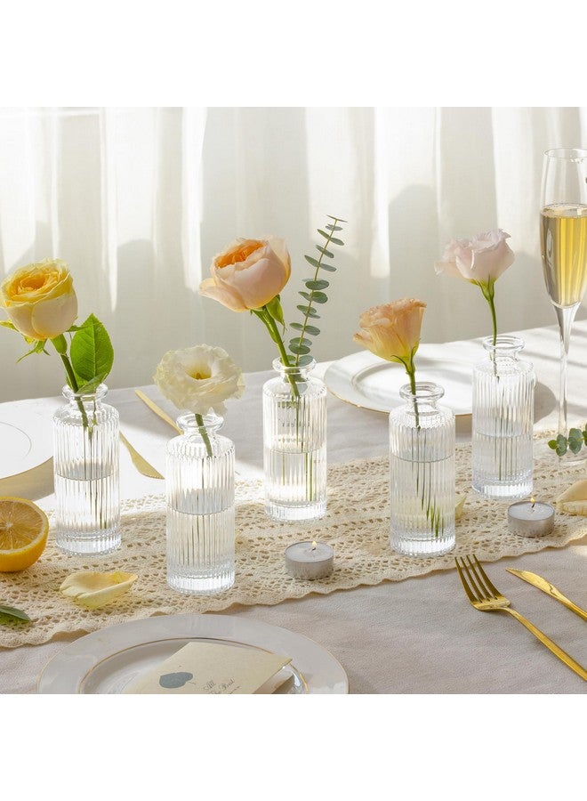 ComSaf Glass Bud Vases Set of 12, Small Bud Vase in Bulk, Mini Flower Vase for Centerpiece, Vintage Decorative Vase Set for Flowers, Wedding Reception, Christmas, Home Decor, Housewarming Gift (Clear) - Image 1