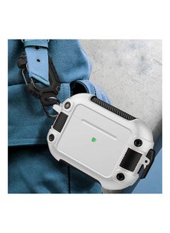 Generic Vanguard Armor Side Safety Lock Full Body Protective Case Cover for AirPods Pro 2  with Keychain Front LED Visible (White)  - Image 2