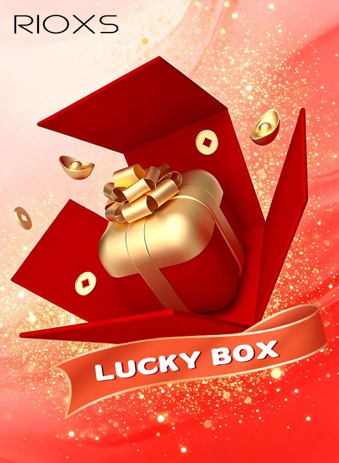 RIOXS Mysterious Surprise Box, Fashion Jewelry Set, Stylish Necklace/ Brooch and Pins/ Bracelet/ Rings and Dangle Earrings, Surprise Jewelry Gift in Blind Box, Mystery Box for Women and Men/ Boys and Girls, Super Value Set, Opening Your Mystery Box Trip - Image 1