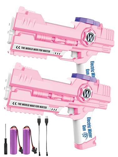 weirtoya 2 PCS Electric Water Gun Ultimate Battle Blaster Water Guns with Dual Nozzles High Capacity Automatic Squirt Guns Summer Outdoor Beach Swimming Pool Party Toy for Adult Kids - Image 1