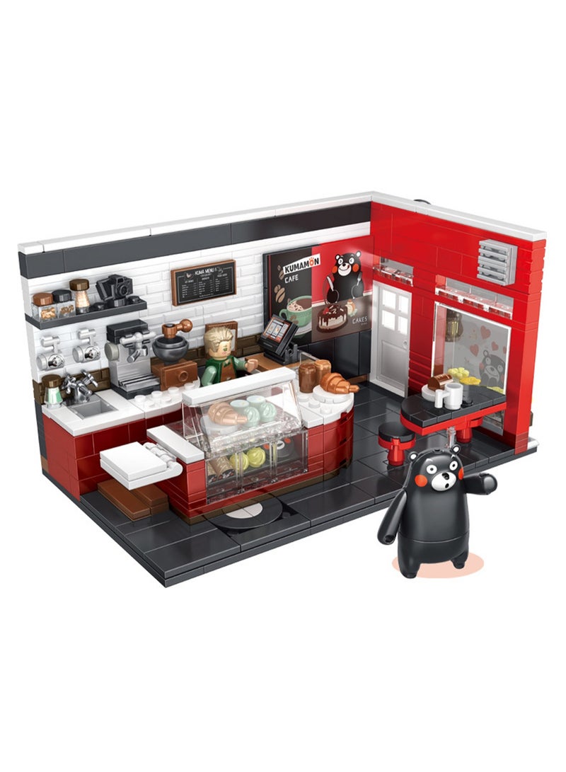 Black Bear Cafe Model Set Building Blocks Creative Diy Collection Building Assembling Toys Children Adult Home Furnishings - Image 1