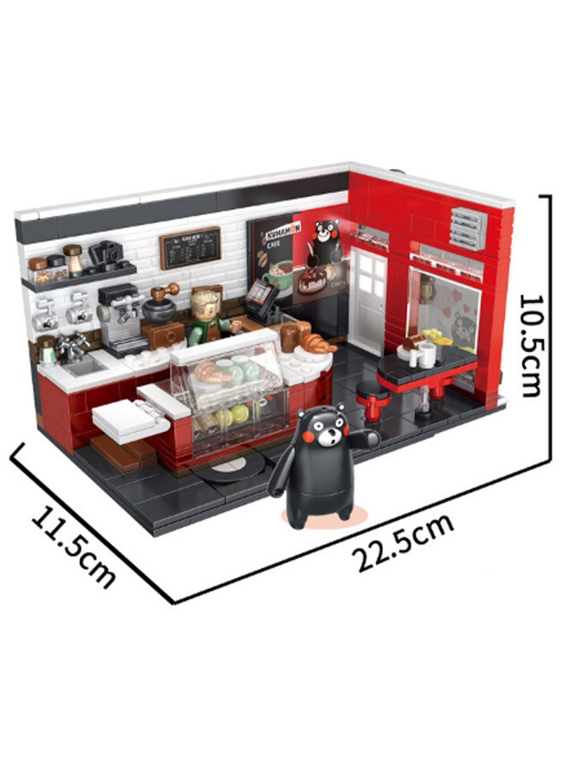 Black Bear Cafe Model Set Building Blocks Creative Diy Collection Building Assembling Toys Children Adult Home Furnishings - Image 2